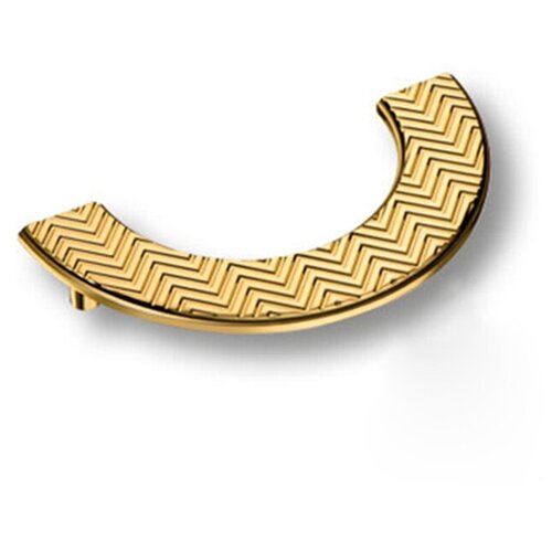 Ручка мебельная, полукруг, глянцевое золото 128 мм