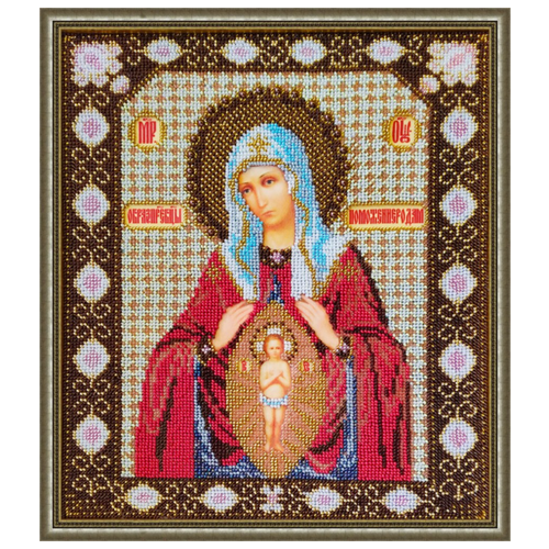 Galla Collection набор для вышивания бисером Икона Божией Матери Поможение родам, 26 х 31 см, И040