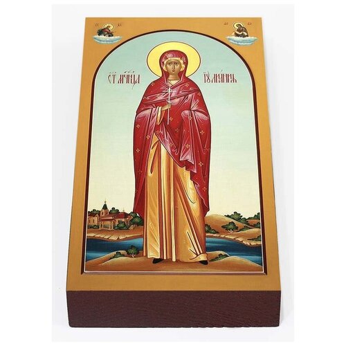 Мученица Иулиания Илиопольская, икона на доске 7*13 см иулиания илиопольская мученица икона на холсте