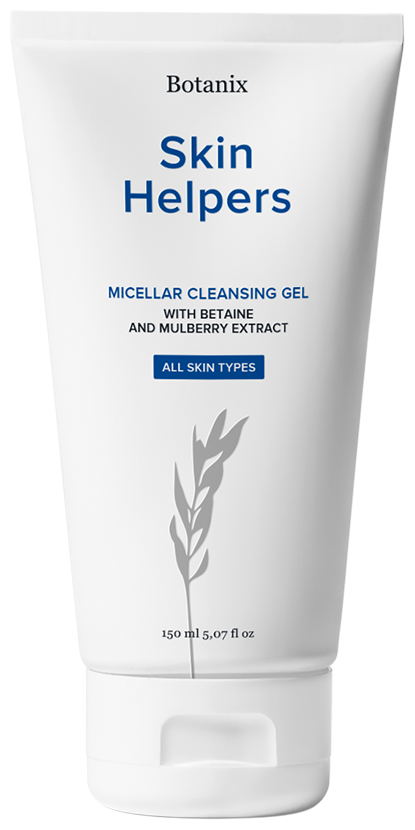 Skin Helpers Мицеллярный очищающий гель для снятия макияжа с бетаином и экстрактом шелковицы, 150 мл