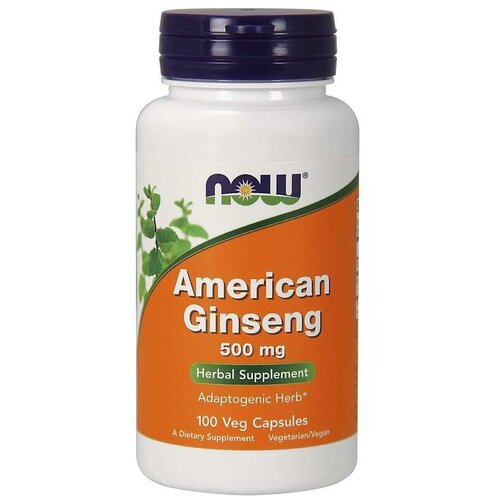 Капсулы NOW American Ginseng, 90 г, 500 мг, 100 шт.