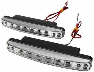 Дневные ходовые огни, светодиодные DRL 8LED, 2шт. универсальные