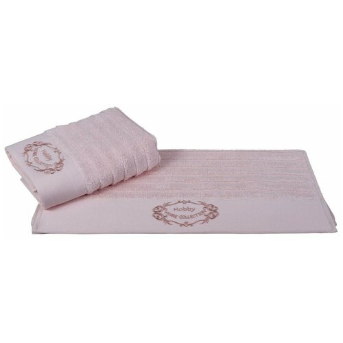 фото Hobby home collection полотенце zafira цвет: персиковый (50х90 см,70х140 см) br42518