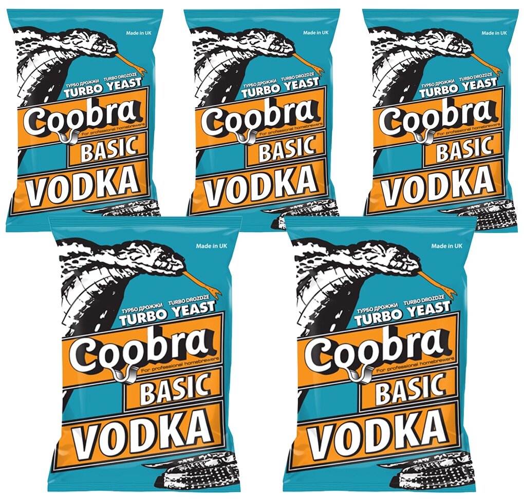 Дрожжи сухие активные спиртовые Coobra Basic Vodka 65гр 3шт