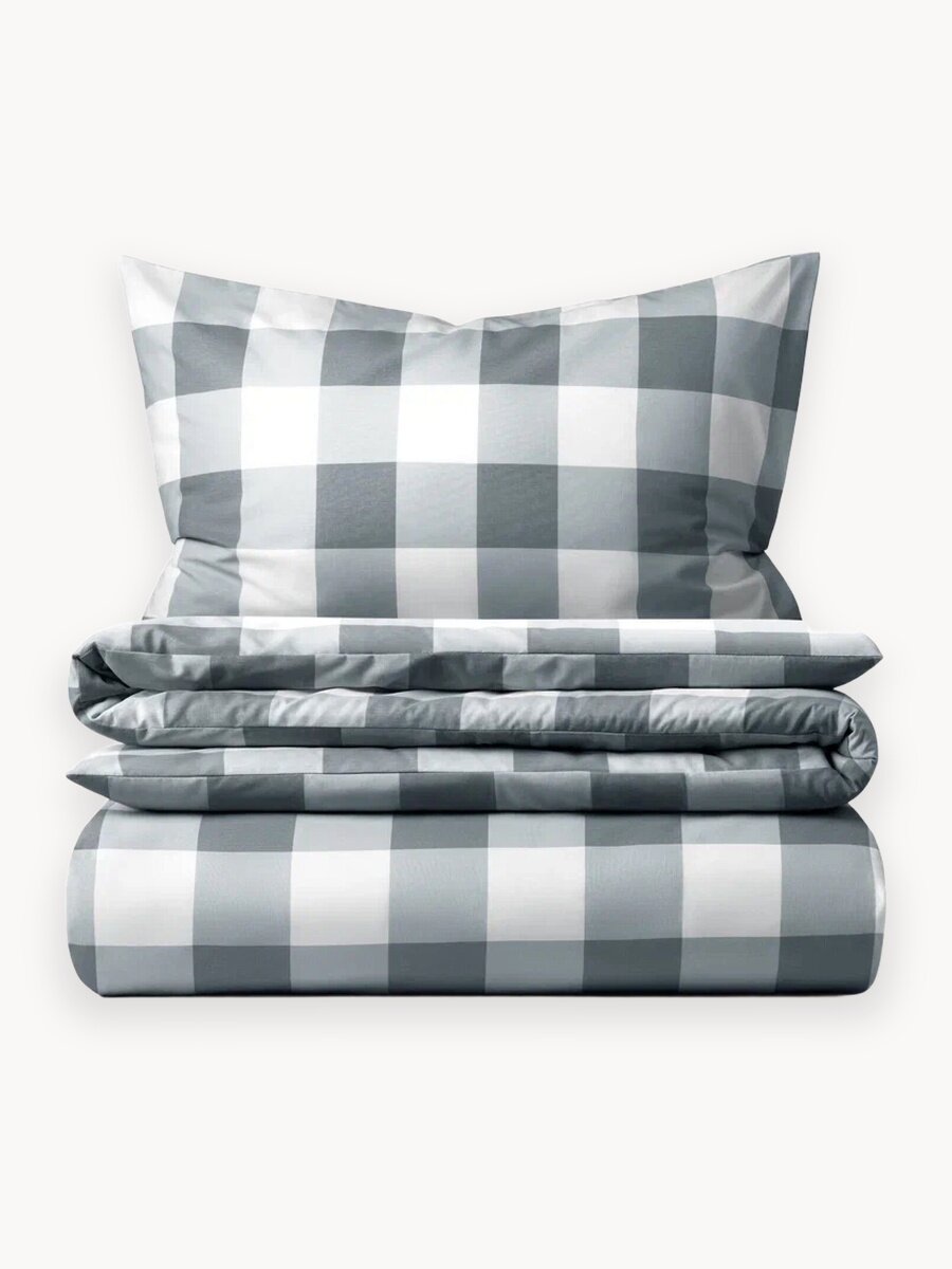 Комплект постельного белья без простыни Pragma Hilhom 1,5 спальный, серый