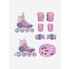 Набор детский: роликовые коньки, шлем, комплект защиты Reaction Rainbow Мультицвет; RUS: 31-36, Ориг: 31-36 - изображение