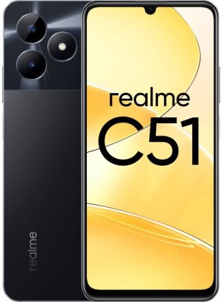 Мобильный телефон Realme C51 4/64 ГБ RU, черный