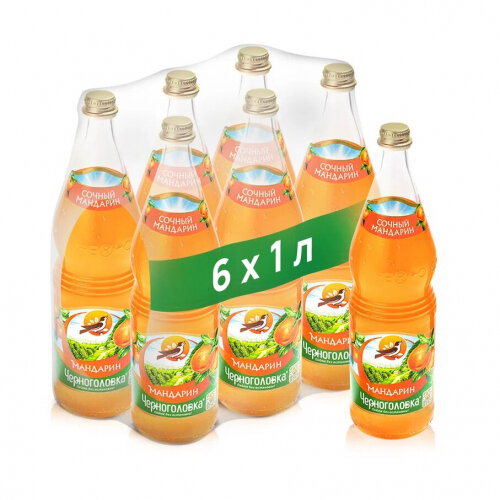 Лимонад Напитки из Черноголовки черноголовка "Мандарин" 1 л стекло (6 штук в упаковке)