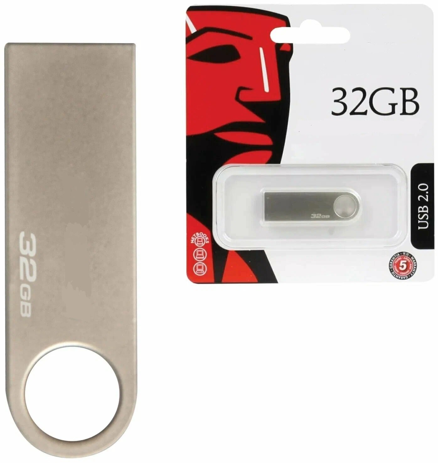 USB Флеш-накопитель, 16 ГБ, 1 шт, серебристый