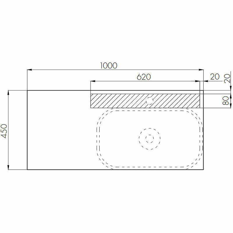 Столешница с панелью AQUATON Мишель 100 1A277103MIDR0 Дуб рустикальный