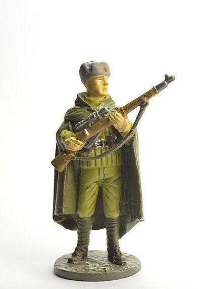 Оловянный солдатик, Снайпер РККА в осеннем комуфляже,1941-1945 г.
