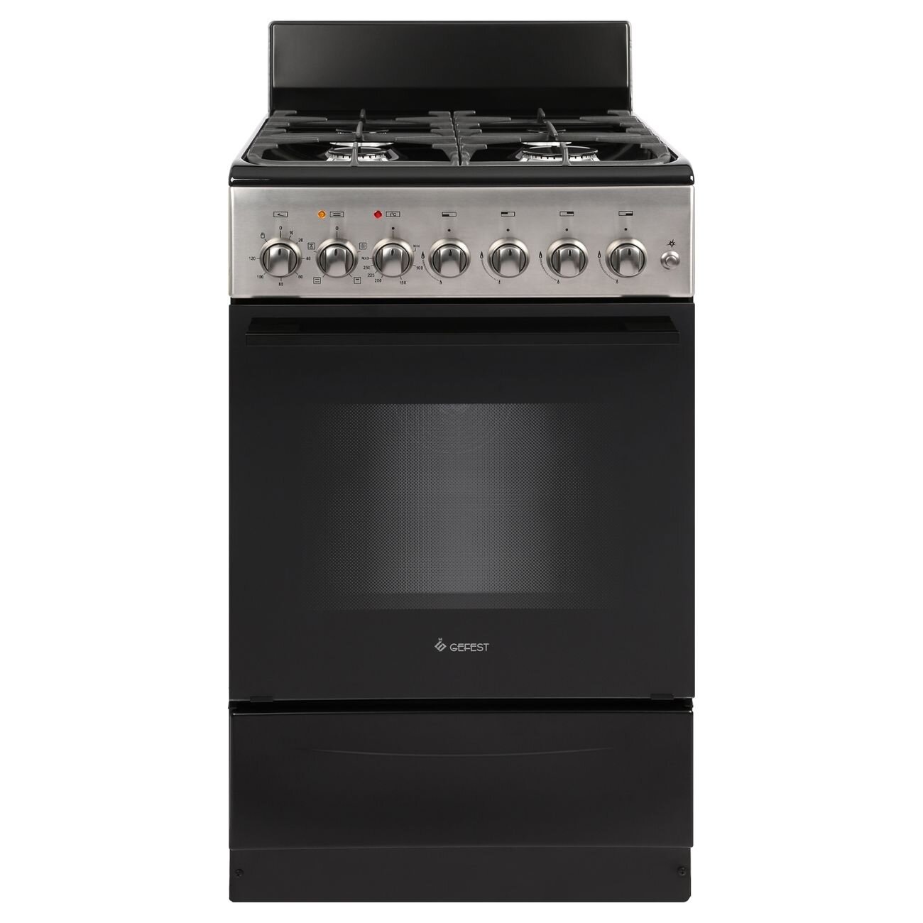 фото Комбинированная плита (50-55 см) Gefest ПГЭ 5102-01 0194 черный/нержавеющая сталь