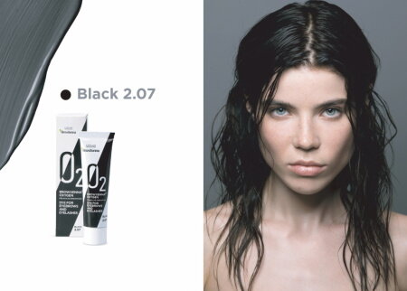 Краска для бровей и ресниц Black #2.07 BrowXenna OXYGEN, 15 мл, 1 шт