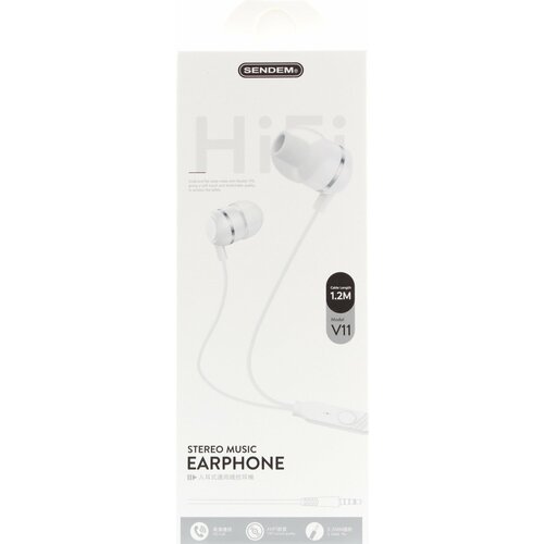 Наушники Sendem V11 с микрофоном Белые 31600₽