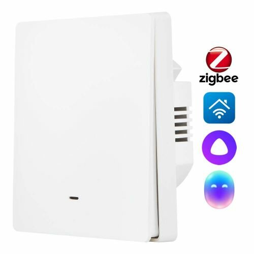 Выключатель Hommyn настенный zigbee 1 клавиша (без нейтрали) SWZBNN01W