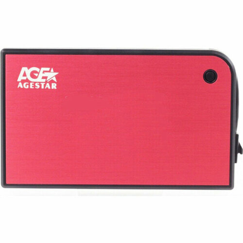 Внешний корпус AgeStar 3UB2A14 red usb 3 0 внешний корпус 2 5 sata hdd ssd agestar 3ub2p алюминий серебристый безвинтовая конструкция