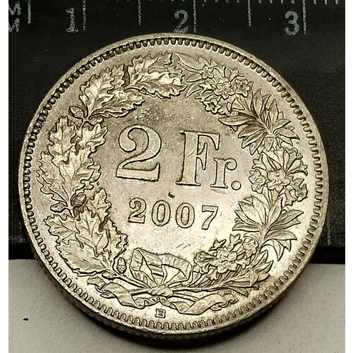 Швейцария 2 франка 2007. AUNC