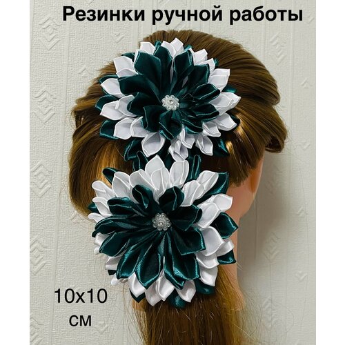 Резинка для волос ручной работы, детские резинки в виде цветка, 2 шт.