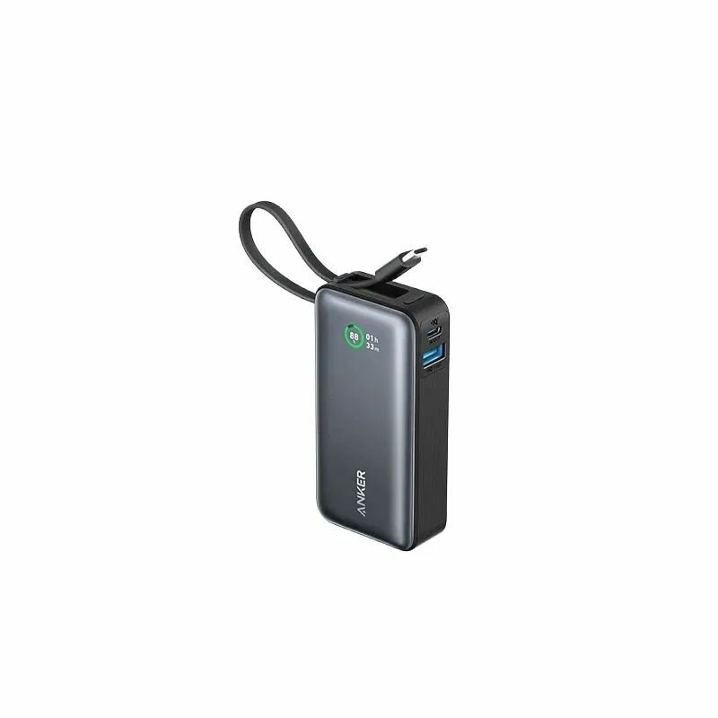 Внешний аккумулятор Anker Nano Power Bank 10000mAh (30W Built-in USB-C cable) - Black