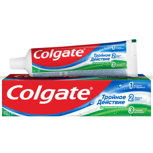 Набор из 3 штук Зубная паста Colgate тройное действие 50мл зубные пасты зубная паста тройное действие натуральная мята 0