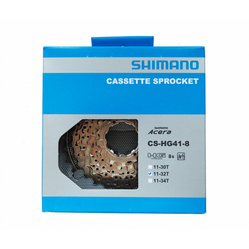 Кассета 8ск 11-32Т SHIMANO HG41 в коробке кассета shimano acera hg41 8 скоростей 11 32т серебристая без упаковки