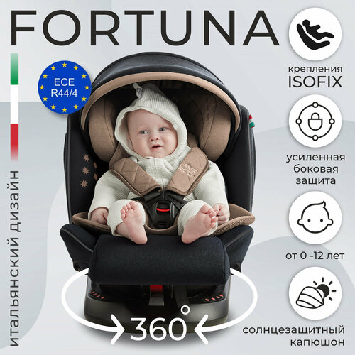 автокресло поворотное группа 0123 0 36 sweet baby ranger 360 isofix black blue Автокресло группа 0123 (0-36) Sweet Baby Fortuna 360 SPS Isofix Beige