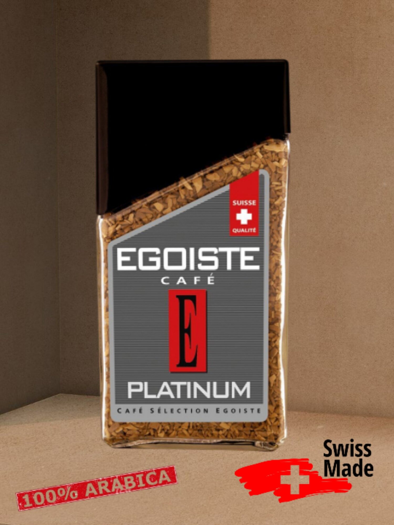 Кофе растворимый Egoiste Platinum сублимированный, стеклянная банка, 100 г — фото 1