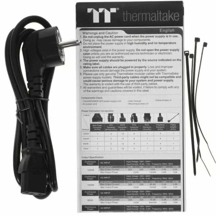 Блок питания Thermaltake Toughpower GF1 (ps-tpd-1000fnfage-1) - фото №20