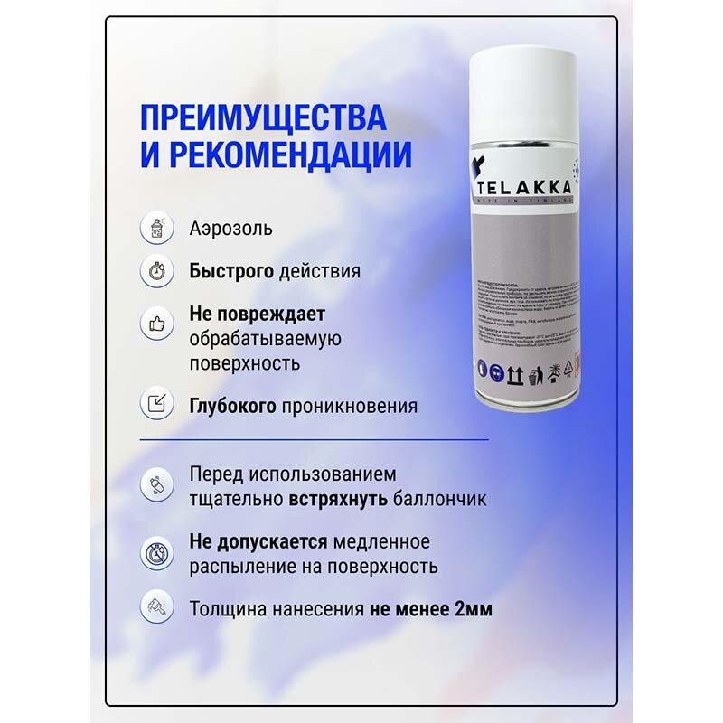 Смывка очиститель краски всех видов ЛКП, с металла, с дерева, с пластика TELAKKA SSK 400мл аэрозоль — фото 1