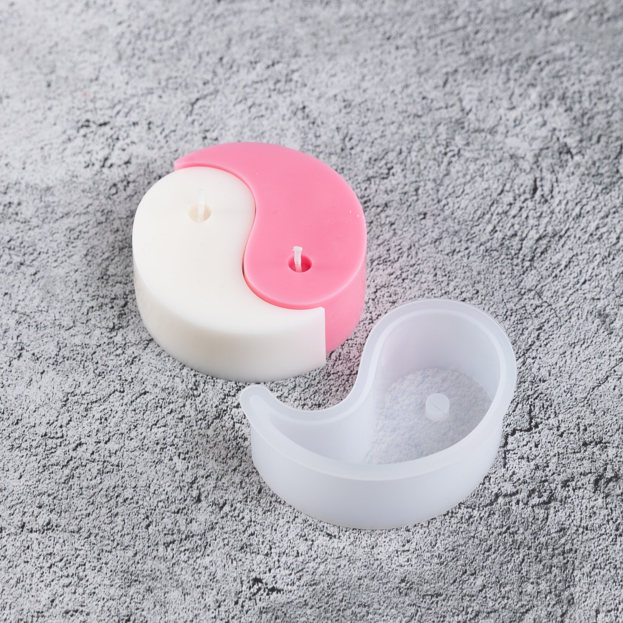 Силиконовая форма Инь-Ян Color Si — молд для свечей, гипса, мыла и эпоксидной смолы — фото 1