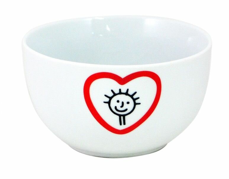 Салатник "Любовь для двоих" федерация / миска керамическая тарелка глубокая 500 мл. - 1 шт.