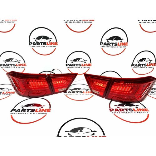 Задние диодные фонари Лада Веста красные в стиле Ауди комплект 2 шт.