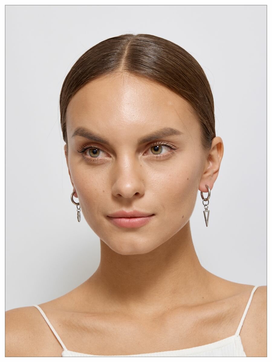 Серьги ДУША_BRAND, серебристый — фото 1