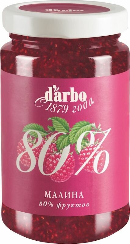 Конфитюр Малина 80% фруктов 250 г Darbo, 1 шт