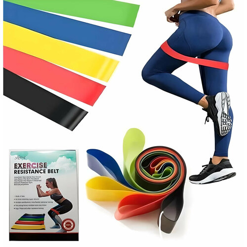 Набор фитнес-резинок латексные для разных групп мышц 15кг 5шт 510₽