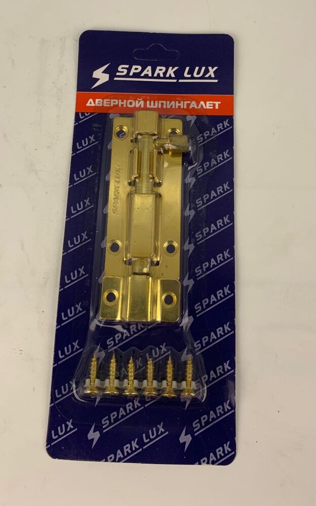 Шпингалет дверной Spark Lux 95*35 золото