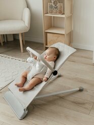 Кресло-шезлонг BABYROX Cotton, для новорожденных, эргономичное, регулируемое, складное