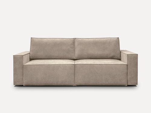 Изображение товара Диван прямой раскладной "Росмебель Лофт", еврокнижка, модульный, с ящиком, размер 2,45х1х0,95, светло-бежевый