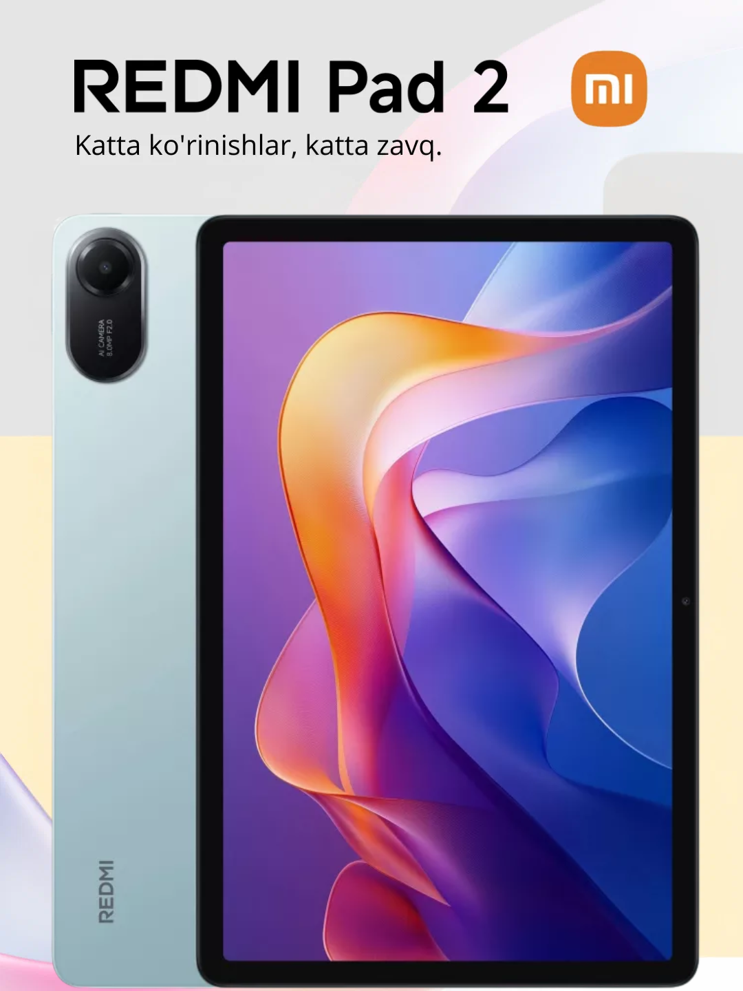 Планшет Xiaomi Redmi Pad 2, (SIM-карта 4G ) 4/128 ГБ, Зеленый, IPS-90 Гц, Carvonshop гарантия 24 месяца