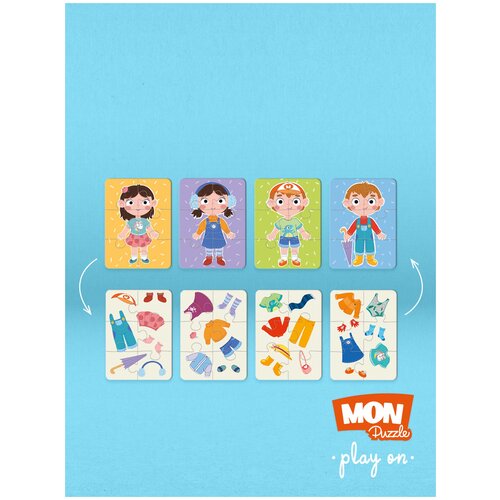 Игровой набор для детей в тубусе MON PUZZLE 