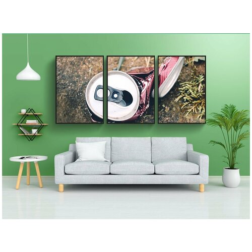 фото Набор модулных постеров для интерьера "банок для напитков, мусор, трата" 60x90 см. в тубусе, без рамки lotsprints