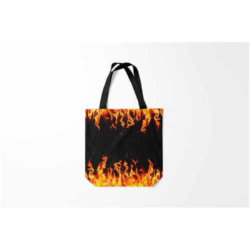 фото Сумка-шоппер / 40х40 см / популярные иллюстрации / текстуры fire огонь burnettie