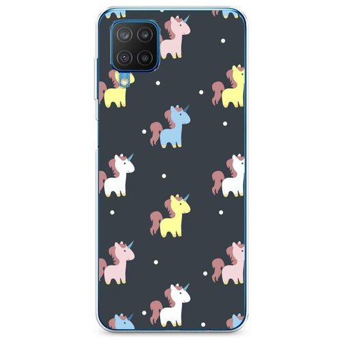 фото Силиконовый чехол "единорожки на звездном небе" на samsung galaxy m12 / самсунг галакси m12 case place