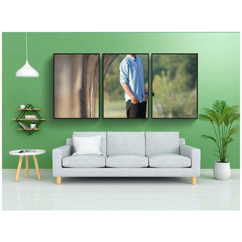 фото Набор модулных постеров для интерьера "мода, стиль, мода мальчики" 60x90 см. в тубусе, без рамки lotsprints