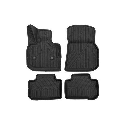 Коврики KVEST 3D в салон BMW X3, 2018-> кросс, 4шт. (полиуретан, черный, черный) \ БМВ Х3