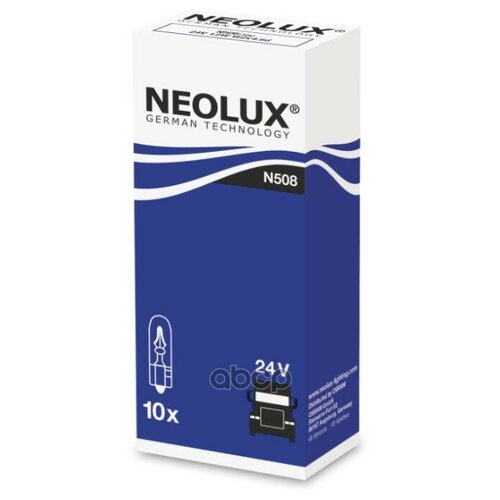 NEOLUX N508 Лампа 24V W1,2W 1,2W W2x4,6d NEOLUX 1 шт. картон