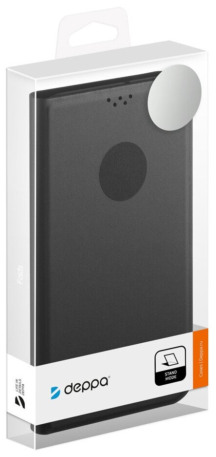 Чехол Book Cover для Samsung Galaxy A11 (2020), черный, PET белый, Deppa