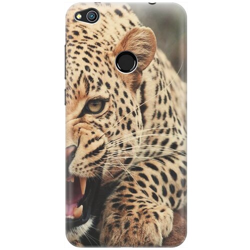 фото Re:pa накладка transparent для honor 8 lite / huawei p8 lite (2017) с принтом "рассерженный хищник"