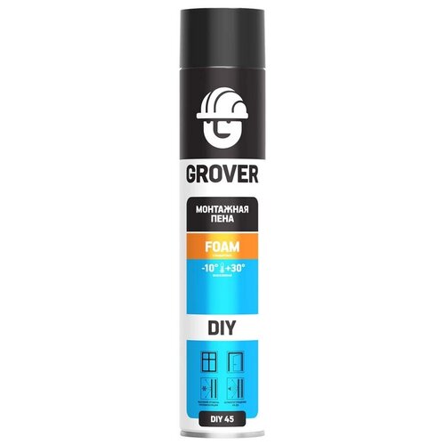 Пена монтажная Grover DIY45 стандарт всесезон 075л 562₽