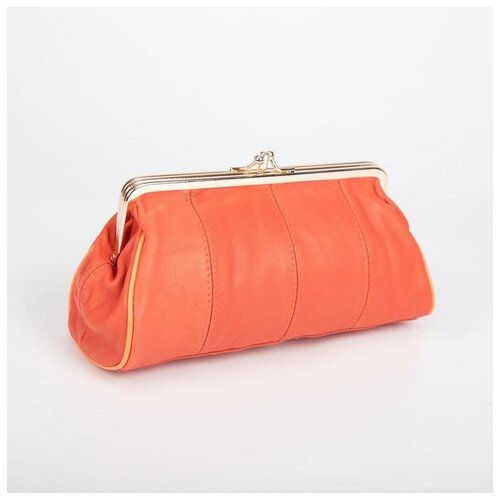 фото Косметичка, 2 отдела на фермуаре, наружный карман, цвет оранжевый magic store